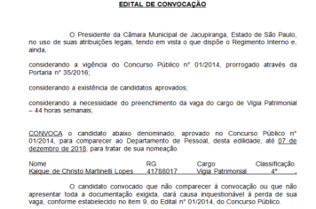 Edital de Convocação